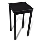 Set de 1 table de bar et 2 tabourets noir