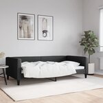 vidaXL Lit de repos noir 100x200 cm tissu