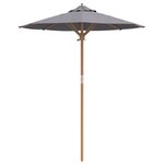 vidaXL Parasol de jardin Gris foncé 180 x 180 x 230 cm Bambou