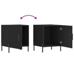 vidaXL Tables de chevet 2 Pièces noir 40x40x50 cm bois d’ingénierie