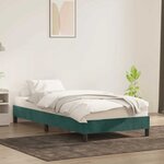 vidaXL Cadre de lit sans matelas vert foncé 100x220 cm velours