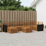 vidaXL Ensemble de canapés d'extérieur 8 pc Naturel