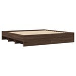 vidaXL Cadre de lit sans matelas chêne marron 180x200 cm