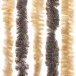 vidaXL Rideau anti-mouches marron foncé et beige 56x185 cm chenille