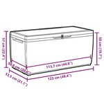 Keter Boîte de rangement de jardin Capri 302 L Anthracite