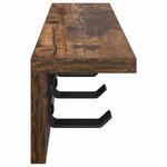 vidaXL Porte-manteau mural avec étagère Chêne fumé 40 x 10.5 x 10.5 cm