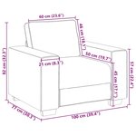 vidaXL Fauteuil noir 100x77x82 cm tissu