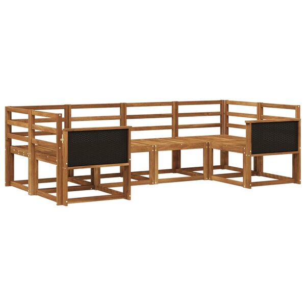 vidaXL Ensemble de canapés d'extérieur 6 pc Naturel
