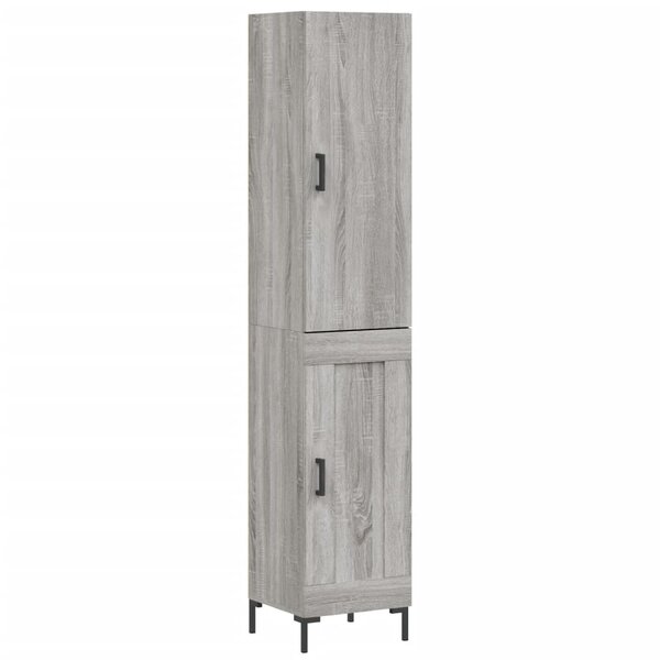 vidaXL Buffet haut Sonoma gris 34 5x34x180 cm Bois d'ingénierie