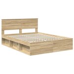 vidaXL Cadre de lit Chêne Sonoma 150 x 200 cm Pin massif