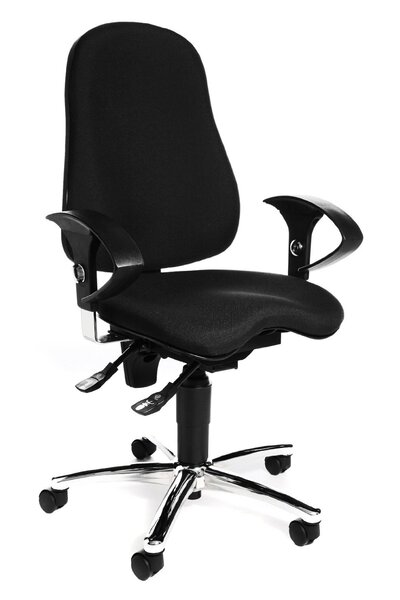 Chaise de bureau 'Sitness 10' Ortho ergonomique Tissu Noir TOPSTAR