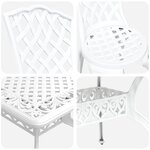 vidaXL Ensemble de salle à manger de jardin 7 pièces en aluminium blanc