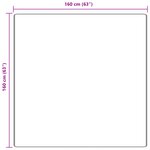 Tapis shaggy vidaXL avec support en latex Gris 160x160 cm