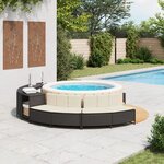 vidaXL Bancs de spa avec coussins 2 Pièces noir résine tressée