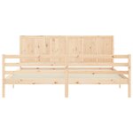 vidaXL Cadre de lit sans matelas 200x200 cm bois massif