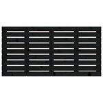vidaXL Tête de lit murale Noir 156x3x63 cm Bois massif de pin
