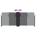 vidaXL Auvent latéral rétractable noir 100x600 cm