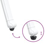 Chaises de jardin vidaXL 2 Pièces en alu moulé blanc