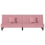 vidaXL Canapé-lit rose velours