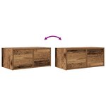 vidaXL Meuble TV vieux bois 60x31x25 5 cm bois d'ingénierie