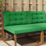 vidaXL Coussin de canapé d'extérieur 2 Pièces Vert Polyester