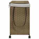 vidaXL Panier à linge avec roulettes 60x35x60 5 cm résine tressée