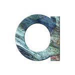 Numéro A - Numéro adhésif pour boîtes aux lettres- Pierre véritable 50 mm LAVE