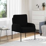 vidaXL Canapés avec coussin 55cm Noir Contreplaqué