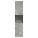vidaXL Ensemble de meubles de salle de bain 3 Pièces gris béton
