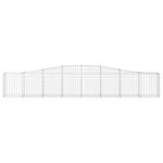 vidaXL Paniers à gabions arqués 25 Pièces 400x30x60/80 cm Fer galvanisé