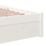 vidaXL Cadre de lit Blanc Bois massif 90x200 cm