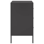 vidaXL Tables de chevet 2 Pièces noir 36x39x68 cm acier laminé à froid