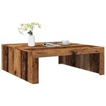 vidaXL Table basse vieux bois 100x100x35 cm bois d'ingénierie