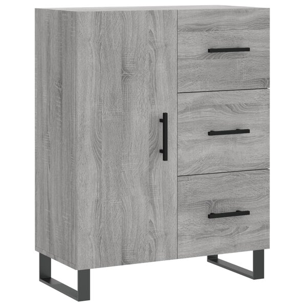 vidaXL Buffet sonoma gris 69 5x34x90 cm bois d'ingénierie
