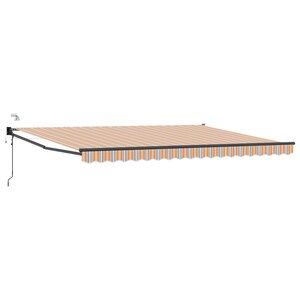 vidaXL Auvent rétractable électrique Bleu et Orange 4 × 3 m