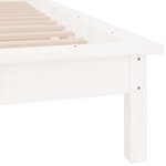 vidaXL Cadre de lit à LED sans matelas blanc 100x200 cm bois massif