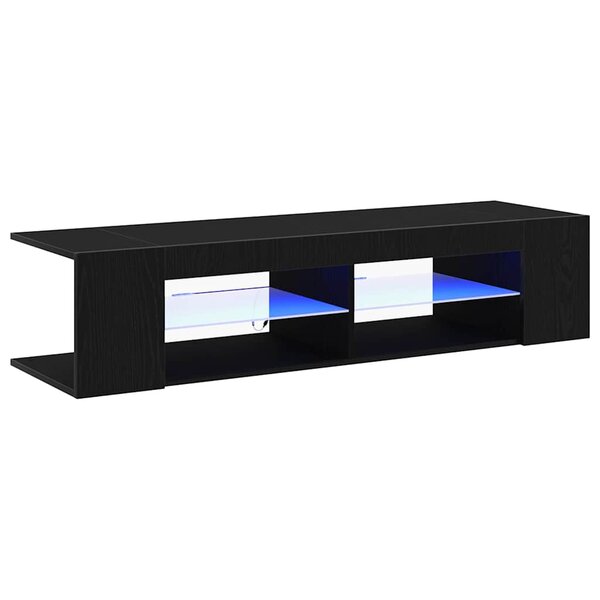 vidaXL Meuble TV Chêne noir 135 x 39 x 30 cm Bois d'ingénierie
