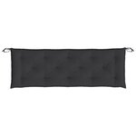 vidaXL Coussins de banc jardin lot de 2 noir 150x50x7 cm tissu Oxford