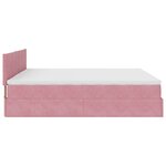 VidaXL Cadre de lit ottoman avec matelas rose 160x200 cm velours