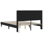vidaXL Cadre de lit avec bandes LED Noir 120 x 190 cm Simili cuir