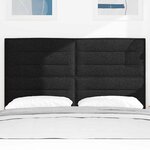 vidaXL Tête de lit LED avec des lumières à LED Noir 160 cm Polyester