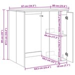 vidaXL Armoire pour machine à laver avec porte Sonoma 87 x 60 x 89 cm