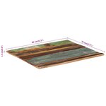 vidaXL Dessus de table rectangulaire 70x80 cm 15-16 mm Bois récupéré