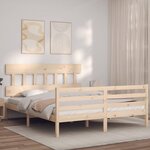 vidaXL Cadre de lit sans matelas 160x200 cm bois massif
