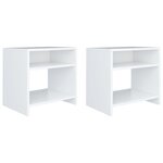 vidaXL Tables de chevet 2 Pièces Blanc 40x30x40 cm Bois d'ingénierie