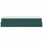 vidaXL Cadre de lit ottoman avec matelas vert foncé 90x190 cm velours