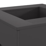 vidaXL Foyer carré noir 60x60x30 cm en acier