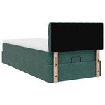 vidaXL Cadre de lit ottoman avec matelas vert foncé 80x200 cm velours