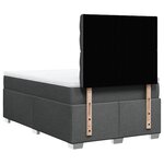 vidaXL Sommier à lattes de lit avec matelas Gris foncé 120x200cm Tissu