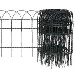 vidaXL Bordure de pelouse Fer enduit de poudre 10x0 4 m